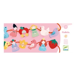 DJECO Wooden Beads - FilaBella- Educational Wooden Games