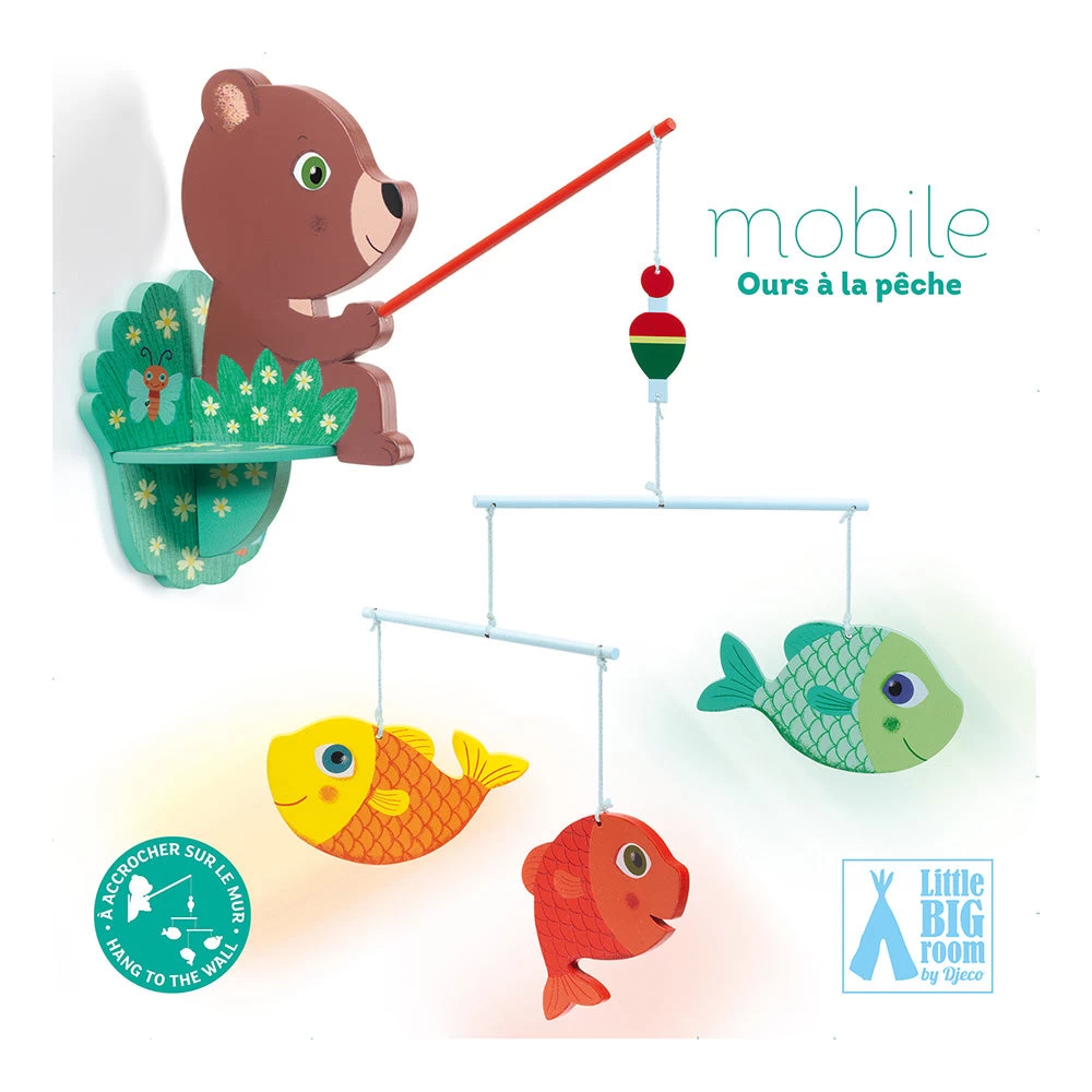 DJECO Fisherbear Wooden Mobile