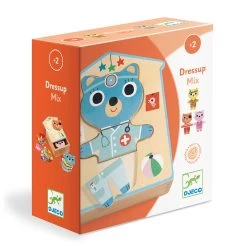 DJECO Dressup - Mix - Wooden Puzzles