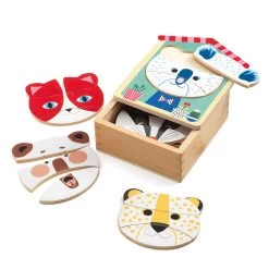 DJECO Face - Mix- Wooden Puzzles