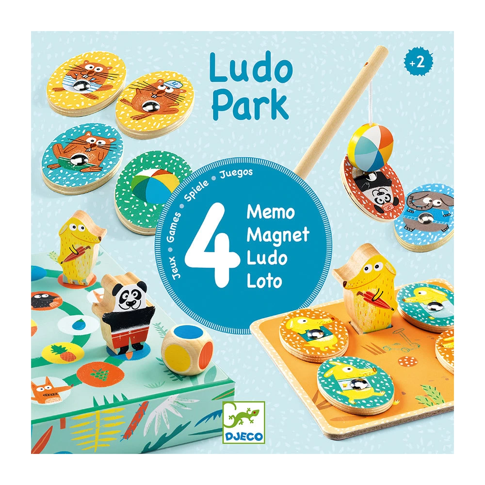DJECO LudoPark: 4 Games - Educational Wooden Games - Image 2
