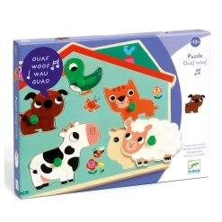 DJECO Ouaf Woof - Wooden Puzzles