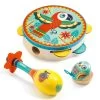DJECO Set Of 3 Instruments: Tambourine, Maracas, Castanet Animambo - Music Instrument