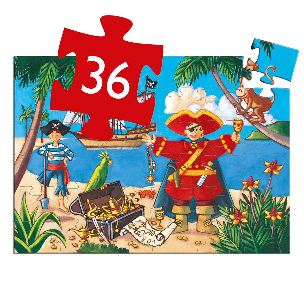 DJECO The Pirate And His Treasure - 36 Pcs Puzzles - Image 2