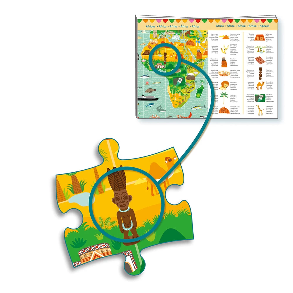 DJECO Around The World + Booklet - 200 Pcs Puzzles - Image 5