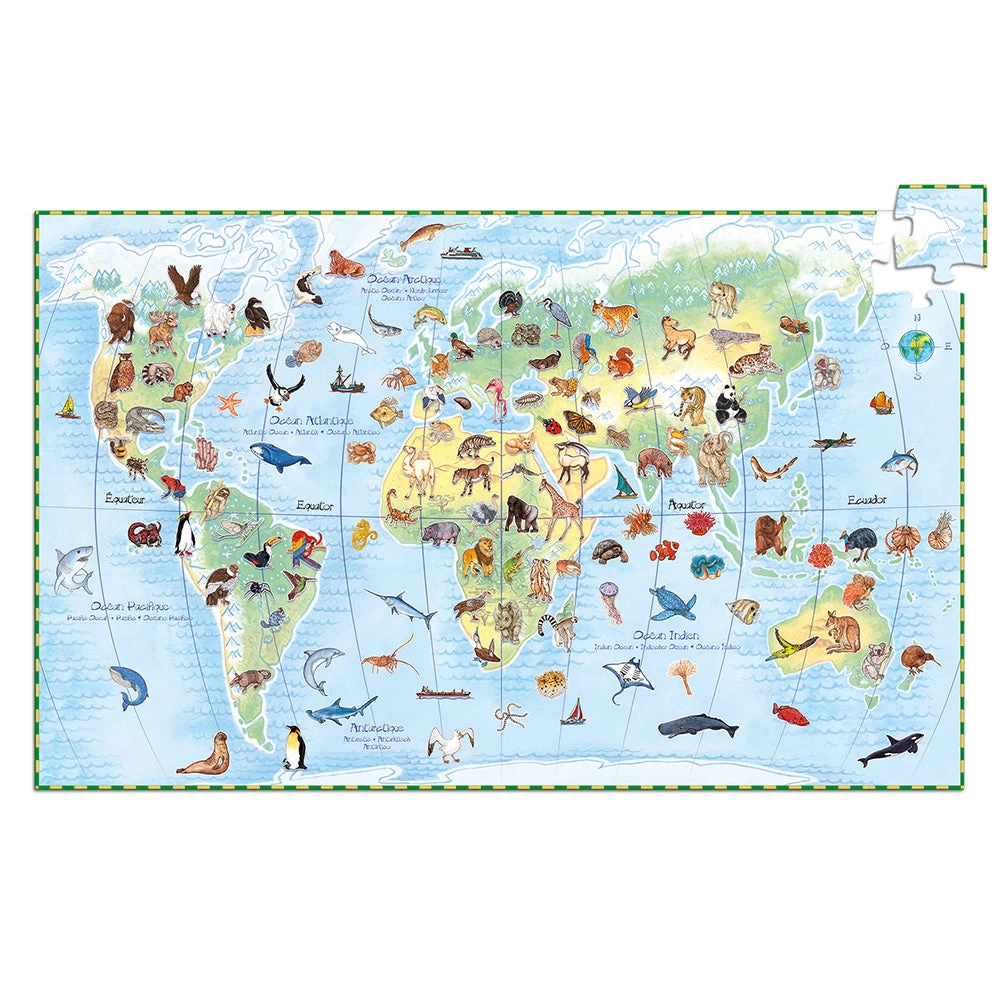 DJECO World's Animals + Booklet - 100 Pcs Puzzles - Image 6