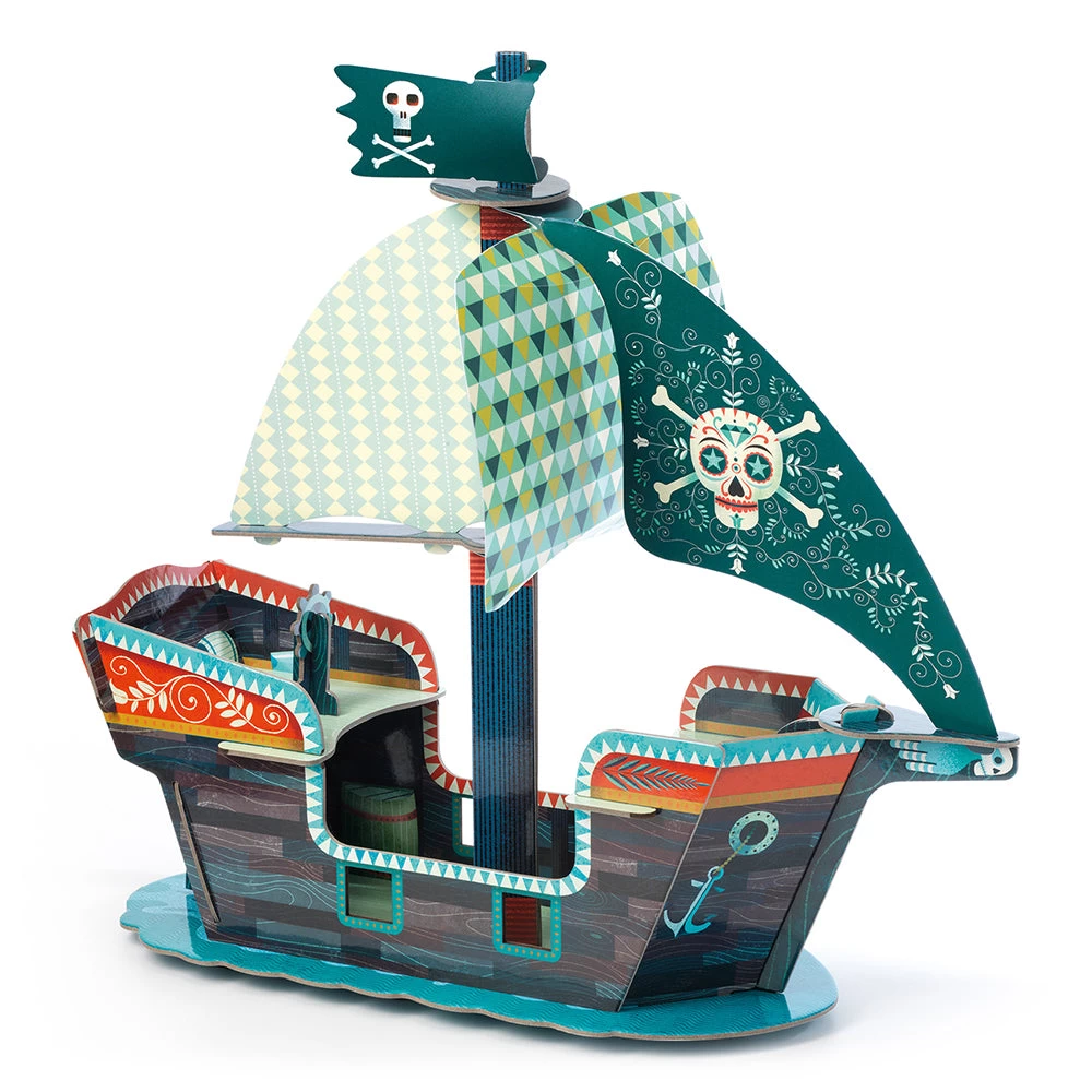 DJECO Pirate Boat 3D Pop To Play - Image 2