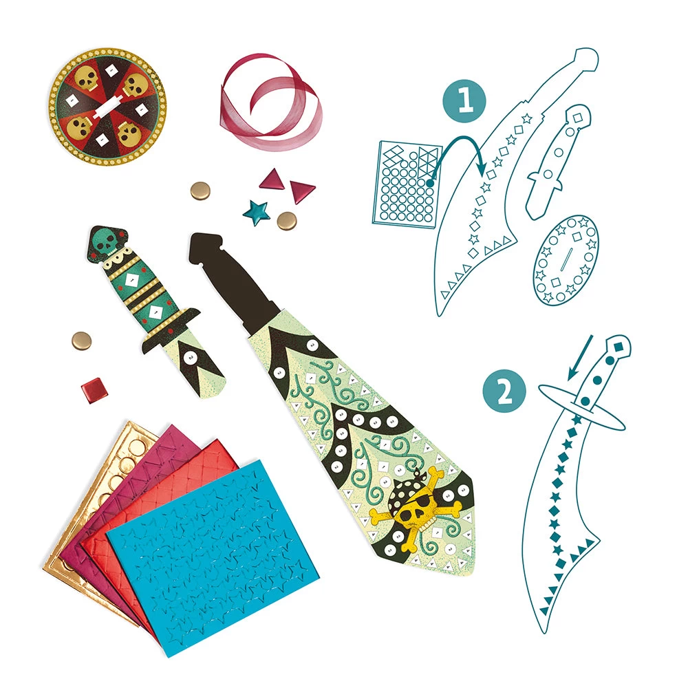 DJECO Like A Pirate Mosaics Saber DIY Artwork - Image 2