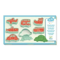 DJECO Vehicles - 6 Press Moulds And Stamps For Young Children