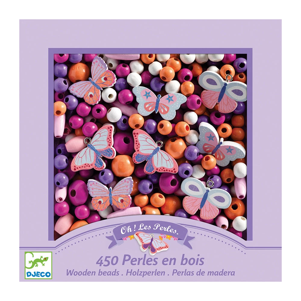 DJECO Butterflies Wooden Beads Needlework - Image 2