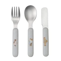 Petit Jour Paris Ernest & Celestine 3 Cutlery Set Grey (Melamine)