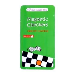 The Purple Cow Magnetic Travel Games: Checkers
